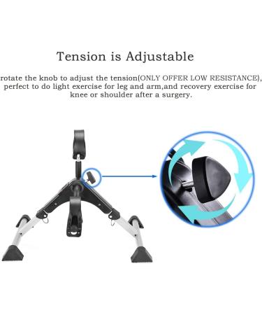 MOMODA Under Desk Bike Pedal Exerciser - Foldable Mini Bike with LCD Display - Grey | Home/Office Leg/Arm Cycling Solution - Buy Online on SooperMarket.com