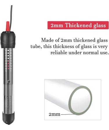 HITOP HP-608 25W Submersible Aquarium Heater with Thermometer and Extra Sucker Cup - Buy Online on SooperMarket.com