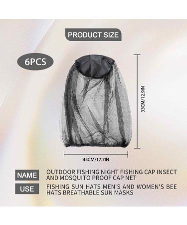 DOKLY 6 Pack Mosquito Head Net (Large Size) Black Head Net Mesh Face Neck Netting from Insect Bug Bee Mosquito Gnats for Outdoor Fishing Hiking Gardening(Black + Grey) - Buy Online on SooperMarket.com