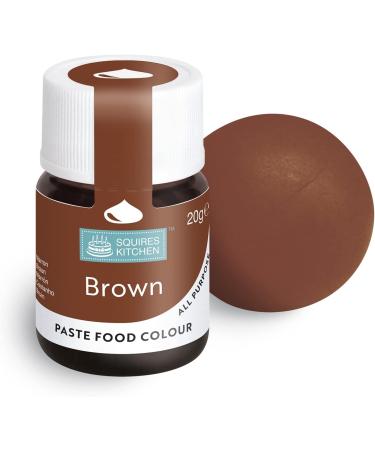 Squires Kitchen Brown Food Colouring Paste - 20g | Concentrated Colour for Sugarpaste, Fondant, Buttercream, Royal Icing & Cake Mixes - Buy Online on SooperMarket.com