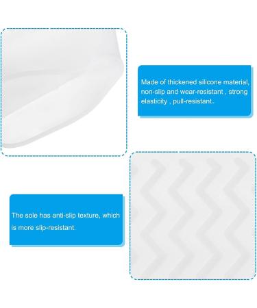 Foldable Waterproof Silicone Shoes Cover - Reusable Non-Slip Overshoes for Outdoor Rain and Snow - White, Size L - Buy Online on SooperMarket.com