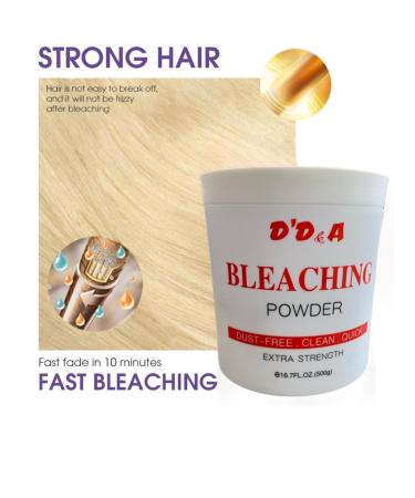 Buy D D&A Extra Strength Hair Bleaching Powder 500g - Dust-Free Ash Formula for Quality Results | International Shipping Available - Buy Online on SooperMarket.com