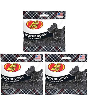 Jelly Belly Black Licorice Scottie Dogs, 2.75 Ounces (Pack of 3) Black Licorice 2.75 Ounce (Pack of 3)
