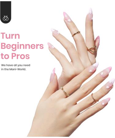 Beetles Gel Polish with LED Lamp: 6 French Manicure Colors Kit - Salon Quality DIY Gel Nail Set with Base, Top Coat, Soft Pink, Snow White - Perfect Gift - Buy Online on SooperMarket.com
