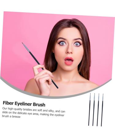 Healeved 4pcs Fine Eyeliner Brush Eyebrow Liner Brush Eyeshadow Cosmetic Eye Wand Lip Liner Fiber - Buy Online on SooperMarket.com