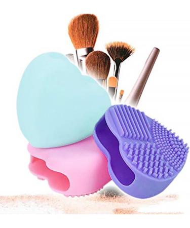 Makeup Brush Silicone Heart-Shaped Makeup Brush Cleaning Brush Heart-Shaped Egg Brush Cleaning Tool Beauty Brush(Green) - Buy Online on SooperMarket.com