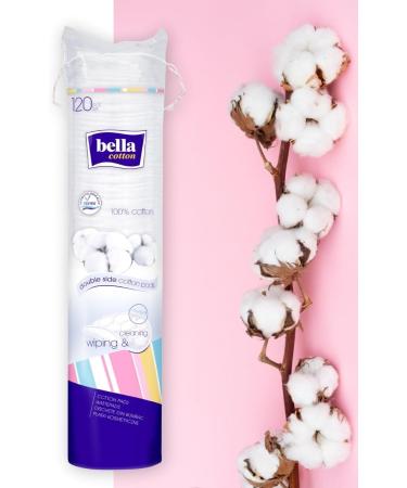 Bella Cotton Duo Round Cotton Pads - Pack of 5 (600 Pieces) | Premium Quality for Makeup Removal & Skincare - International Shipping Available - Buy Online on SooperMarket.com