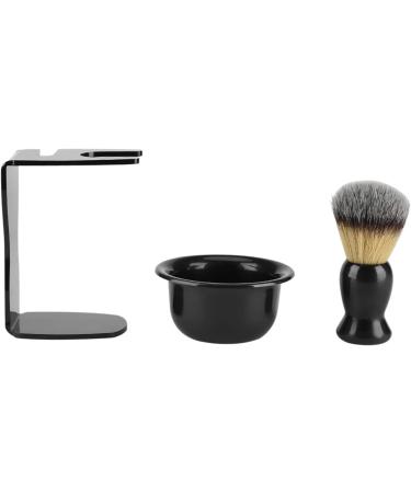 Premium 3 PCS Shaving Brush Set with Bowl & Stand | Imported Nylon for Men - Perfect Beard Care - Buy Online on SooperMarket.com