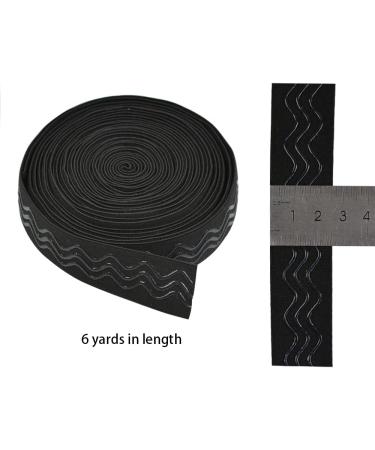 Elastic Band Non-Slip Wavy Silicone Grip for Wig Making - 6 Yard, 1 Inch - Buy Online on SooperMarket.com