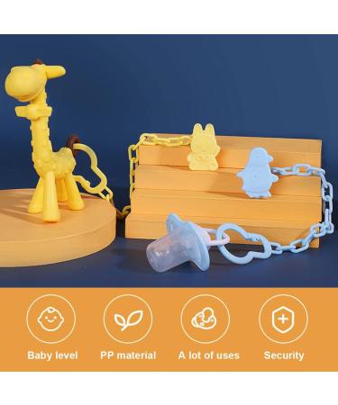 Zeayebsr Dummy Clips - 6 Pieces Lightweight Pacifier Anti-Drop Chain for Newborn Girls and Boys - Buy Online on SooperMarket.com
