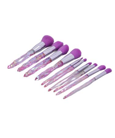 Soft Lightweight Portable Purple Makeup Brush Set - 10 Pcs Blush & Eyeshadow - Skin Friendly Cosmetics for Daily Use - International Shipping Available - Buy Online on SooperMarket.com