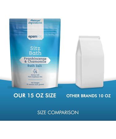 Sitz Bath Salt 15 Oz - Epsom Salt Soak with Frankincense & Chamomile Essential Oils | Relax & Soothe International Shipping - Buy Online on SooperMarket.com