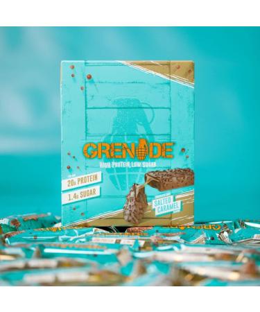 Grenade High Protein Shake - Chocolate Salted Caramel 8 x 330 ml + Grenade High Protein Low Sugar Bar - Chocolate Chip Salted Caramel 12 x 60 g - Buy Online on SooperMarket.com