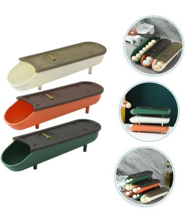 OSALADI 3pcs Refrigerator Sorting Lid Stackable Holders with Bins Household Auto Fridge Containers Scing - Buy Online on SooperMarket.com