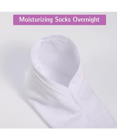 Heyu-Lotus Moisturizing Socks - 6 Pairs Overnight Foot Spa Cotton Socks for Dry Cracked Feet - Buy Online on SooperMarket.com