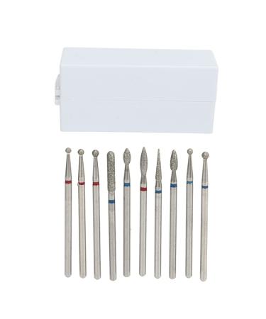 Stainless Steel Manicure Tools 30 Holes Nail Drill Bits Multi Shape Nail Grinding Heads Set with Dustproof Organizer Professional Remove Gel Nail Drill Bits for Manicure Pedicure Home Salon Use