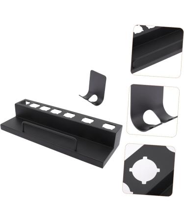 FOYTOKI Curling Iron Rack Hair Curler Holder Wall Mounted Curler Holder Kickstand Black Stainless Steel - Buy Online on SooperMarket.com
