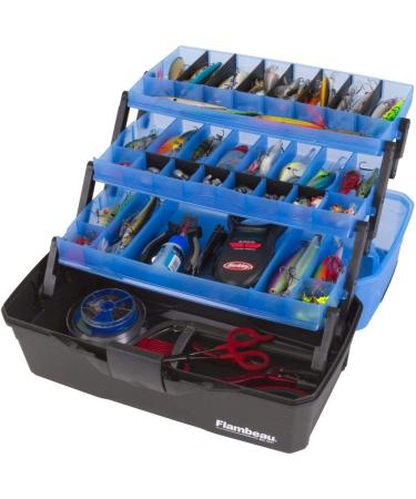Flambeau Outdoors 6383FB 3-Tray Classic Tackle Box - Portable Organizer Frost Blue/Black - Buy Online on SooperMarket.com