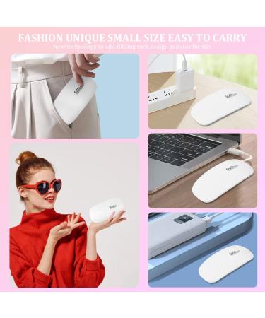 URAQT Mini Gel Nail Lamp - Portable 6W UV LED Nail Dryer with USB, Professional Nail Art Tool for Gel Polish - Perfect Gift for Thanksgiving & Christmas - Buy Online on SooperMarket.com