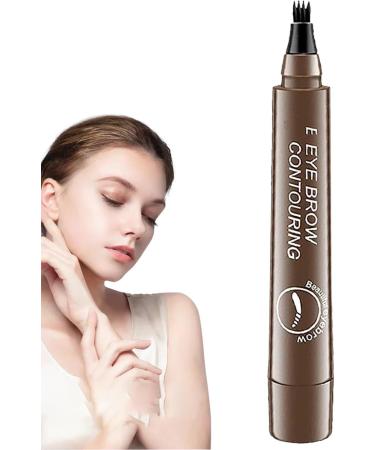 Eyebrow Liquid 4 Points Eyebrow | Microblading Eyebrow Pencil Long-Lasting Eyebrow Makeup for Natural-Looking Eyebrow Ngumms Dark Brown - Buy Online on SooperMarket.com