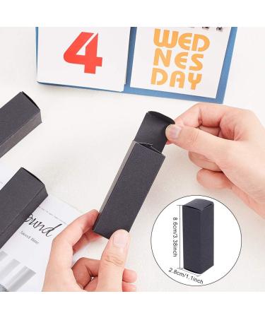 BENECREAT 50 Pack Black Kraft Paper Lipstick Box for Wedding Packaging - 3.5x1x1 Inch (Pack of 50) - Buy Online on SooperMarket.com
