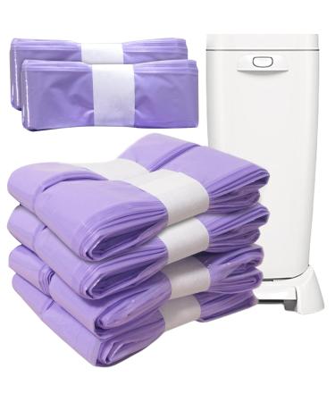 Refilling foil refill packs 10 pack of refill cassette refill pack 4.5m refill film for diaper pail anti -odor diaper -loose refill cassettes compatible with diaper pail (purple)