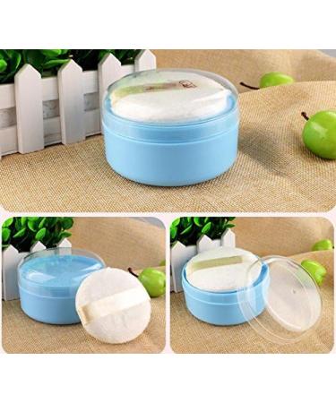 Buy Plastic Powder Puff Portable Container with Strainer & Lint Puff Perfect for Home & Travel Blue 1 Pack - Buy Online on SooperMarket.com