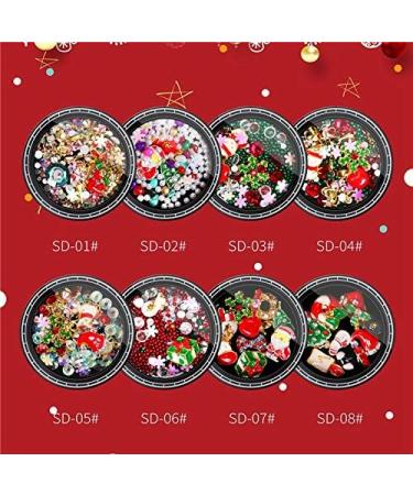 Brensty Nail Colorful Nail Christmas Rhinestone Series 3D Manicure Nail Art Decor DIY Studs Pearl Jewelry SD-04 - Buy Online on SooperMarket.com