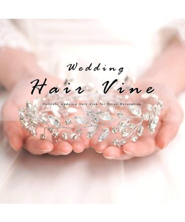 EARENT Bride Wedding Crystal Hair Vine - Bridal Rhinestone Headband for Women and Girls (Silver) - Buy Online on SooperMarket.com