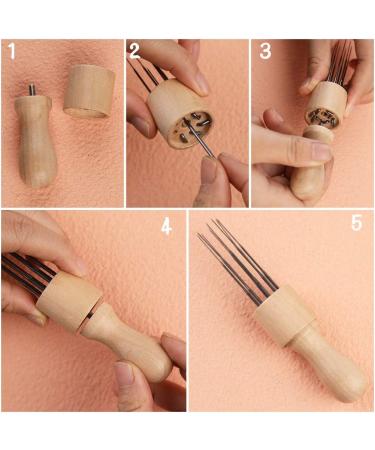 JNENERY Needle Felting Kit: 8 Needles, Tool Holder, Foam, Glue Stick, Fingercots, Scissors & Supplies for DIY Wool Felting - Buy Online on SooperMarket.com