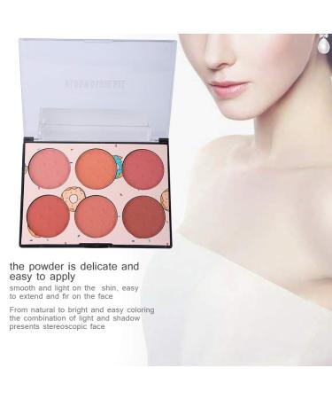 6 Colors Rouge Palette - Long-lasting Waterproof Blush for All Occasions | Multi-functional Face Make-Up | No Irritation Blush 1 Piece - Buy Online on SooperMarket.com