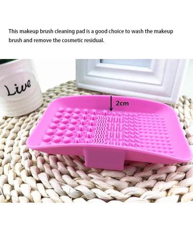 Dajidafu Universal Women Foundation Makeup Brush Cleaning Mat Home Dress Room Reusable Nonslip Eyebrow Pen Silicone Washing Pad Rose Red - Buy Online on SooperMarket.com