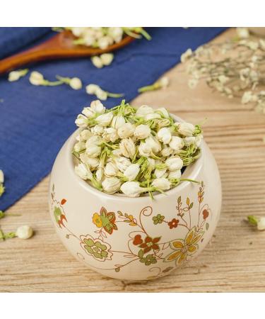 Jasmine tea 3.52 ounces/100g Caffeine-free Dried jasmine flowers are suitable for making tea Whole bud of edible flowers Jasmine bud jasmine tea loose leaf - Buy Online on SooperMarket.com