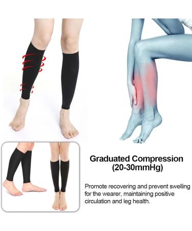Shop Compression Stockings for Men & Women - Elastic Calves Support for Running & Sports (Black Size L) - Buy Online on SooperMarket.com