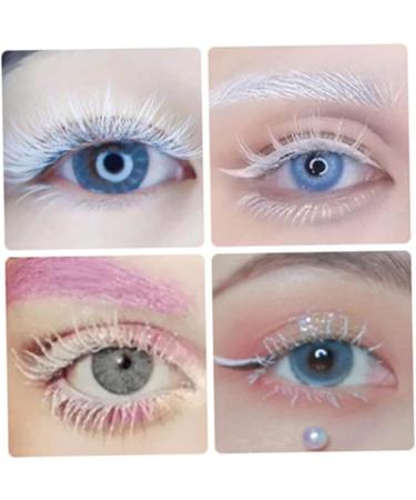 White False Eyelashes Halloween Colorful Eye Lashes Extension Tools Cosplay Makeup Natural Looking Masquerade Party Eyelashes Halloween Decorations Halloween Decor - Buy Online on SooperMarket.com