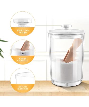 DOSTATNI 1000ML/33OZ Glass Bath Salt jar With Scoop Bath Salt Containers with Lids and Scoop Bath Salt Big Jar for Salt Candy Tea - Buy Online on SooperMarket.com