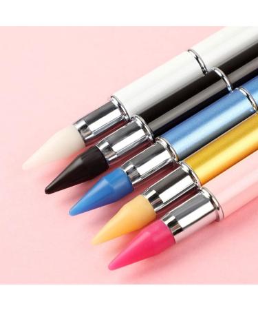 Nail Point Drill Pen Dual Heads Crystal Beads Picker Dotting Wax Pencil Manicure Art Tool White Brushes - Buy Online on SooperMarket.com