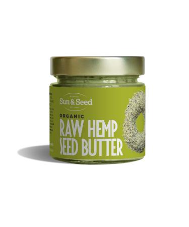 Organic Raw Hemp Seed Butter by Sun & Seed - 200g - Smooth Seed Butter - Plant Based - High in Fibre - 100% Hulled Organic Hemp Seeds - Palm Oil Free - Vegan Butter Organic Hemp Seed Butter 200 g (Pack of 1)