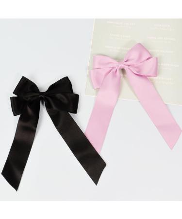 2 Pack Bow Hair Clips Pink Hair Bows for Women Girls Large Bow Clips Hair Barrette Hair Accessories Cherry Pink - Buy Online on SooperMarket.com