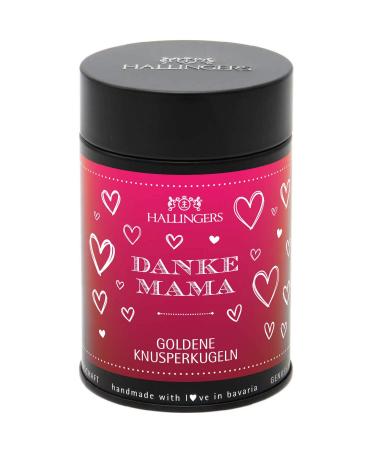 Hallingers Thanks Mama - Golden Knusperkugeln with Marc de Champagne | Perfect Mothers Day & Fathers Day Gift for Mom & Grandma | 150g Crisp Balls - Buy Online on SooperMarket.com