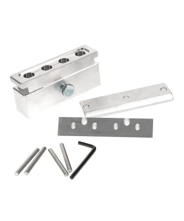 NOLITOY Aluminum Alloy 4 Hole Lipstick Mold Set | DIY Lip Tint Lip Balm & Lip Gloss Kit | Perfect Lipstick Maker Tools 10.2X4.6cm Silver - Buy Online on SooperMarket.com