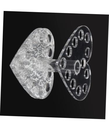 Mikinona 1pc Nail Art Penholder Nail Art Brush Holder Makeup Pen Stand Art Painting Pen Stand Manicure Pen Holder Pen Display Stand Holder No Bend Hair Clips Heart-shaped Makeup Brush 8.7x8.5cm Silver - Buy Online on SooperMarket.com