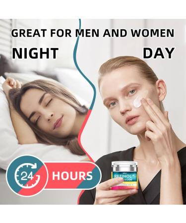 Buy Retinol Cream with Hyaluronic Acid - Anti-Aging Day-Night Moisturizer for Men & Women | Reduces Wrinkles & Dryness - 1.78 Oz - Buy Online on SooperMarket.com