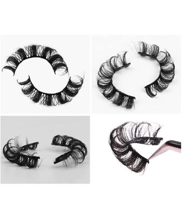 Buy 10 Pairs 3D Russian False Eyelashes - DD Curved Thick Lifelike Lashes (Black) | International Shipping Available - Buy Online on SooperMarket.com