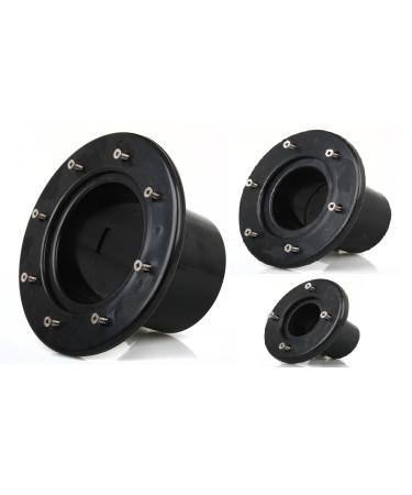 Aquaforte ABS implementation with counter -flange 50 mm (inside diameter) double inner adhesive connection including galvanized screws black
