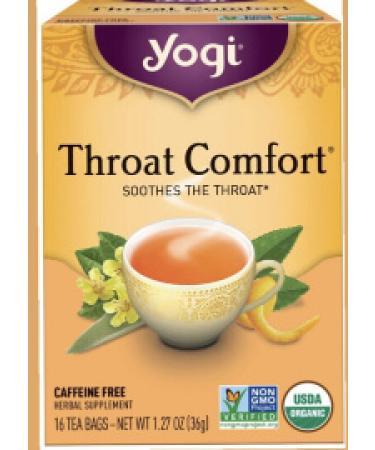 Yogi Tea Organic Throat Comfort Caffeine Free 16 Tea Bags 1.27 oz (36 g)