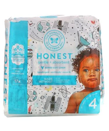 The Honest Company Honest Diapers Size 4  22 - 37 Pounds Space Travel 23 Diapers