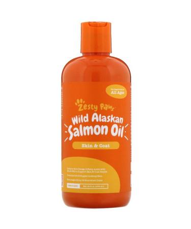 Zesty Paws Wild Alaskan Salmon Oil for Dogs & Cats Skin & Coat All Ages 16 fl oz (473 ml)