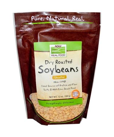 Now Foods Real Food Dry Roasted Soybeans Unsalted 12 oz (340 g)