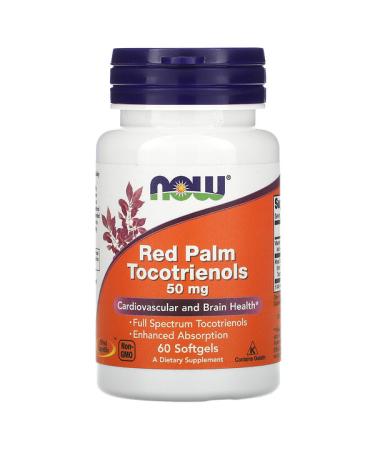 Now Foods Red Palm Tocotrienols 50 mg 60 Softgels